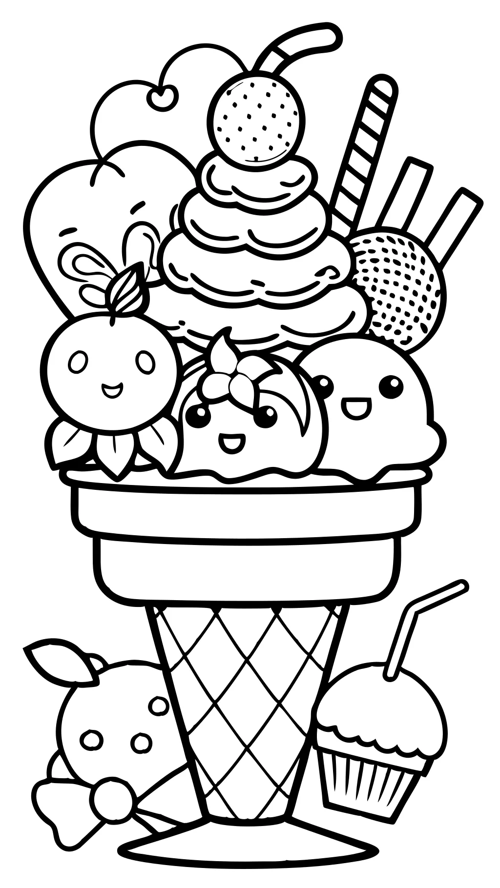 ice cream coloring page